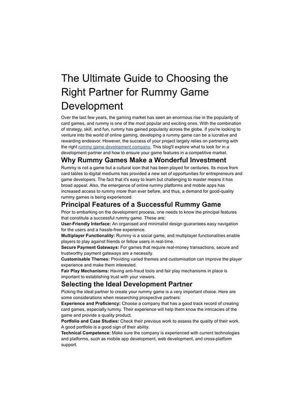 Rummy Guide: Use a Shortlist When Choosing Your Next Draw